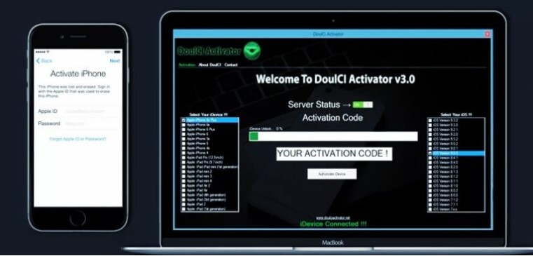 You must have to choose the right device for Doulci Activator 