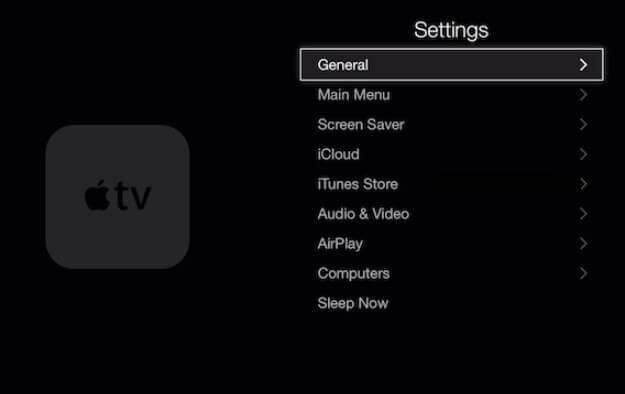 General setting to reset apple remote 