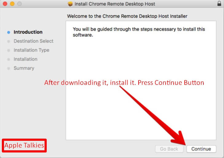 chrome remote desktop host installer download