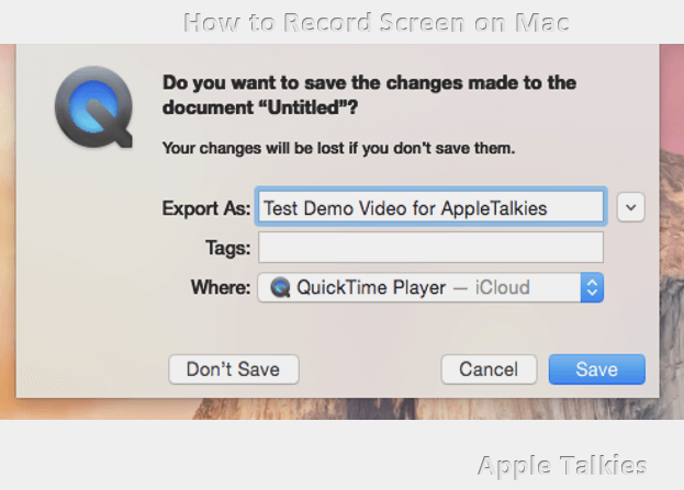 Save the Screen Recording File